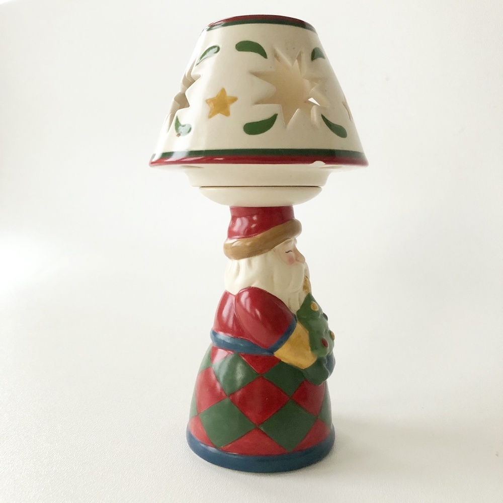 Jim Shore Heartwood Creek Santa Tea Light Lamp - Picture 3 of 12